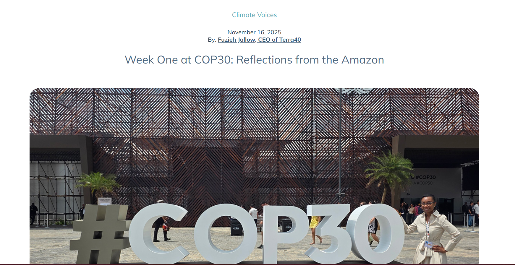 Case Study: Climate Generation at COP30